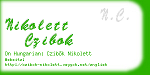 nikolett czibok business card