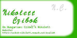 nikolett czibok business card